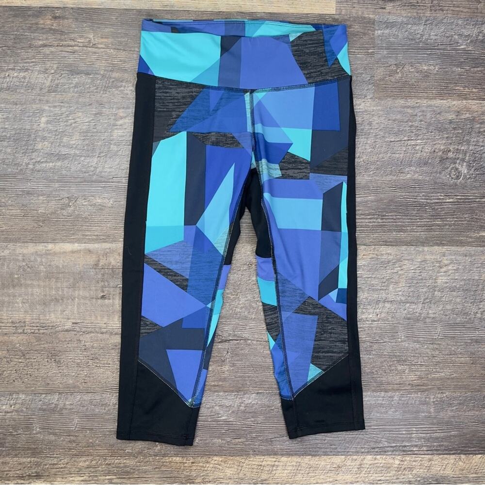Champion black and blue cropped leggings size small S B106